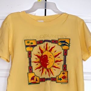 Sun country yellow shirt